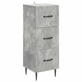 vidaXL Dulap cu sertare Gri Beton 33 x 34,5 x 89,5 cm Lemn prelucrat 894848