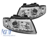 Set de faruri de tuning potrivit pentru Audi A4 B6 Cabriolet 2002-2006 cu baza cromata, stanga si dreapta Performance AutoTuning