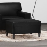 vidaXL Taburet, negru, 70x55x41 cm, piele ecologică
