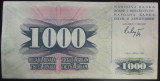 Bancnota 1000 DINARI - BOSNIA - HERTEGOVINA, anul 1992 * Cod 373 C