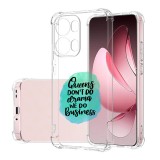 Husa antisoc pentru oppo reno13 pro, airbag pro, clear, queens don&#039;t do drama we do business