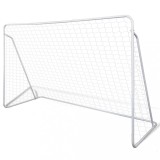 Poartă de fotbal din oțel calitate superioară set 240 x 90 x 150 cm