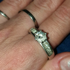 inel argint 925 antic model desebit inel de logodnă cu zirconiu !
