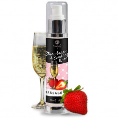 Secret play Sparkling Wine Massage oil ulei de masaj Strawberry & Sparkling Wine 50 ml