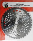 Disc circular cu dinti VIDIA 250x40Tx25.4mm pentru iarba, Micul fermier, GF-0085