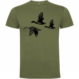 Tricou verde cu imprimeu păsări, Cpk