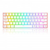 Tastatura Gaming Redragon Draconic K530W RGB PRO, Mecanica, Bluetooth, Iluminare RGB (Alb)