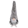 Figurină Decorativă Crăciun Gnome, Corp Alb Gri, Căciulă Blană, 34 cm, Oem