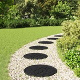 vidaXL Piatra de pași 6 pcs Negru &Oslash; 44 x 2 cm Cauciuc 42030076