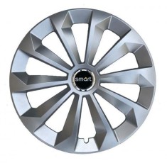 Set 4 Capace Roti Autohelix MSA&reg;, potrivite jantelor de R15, pentru Smart, model fame cromat