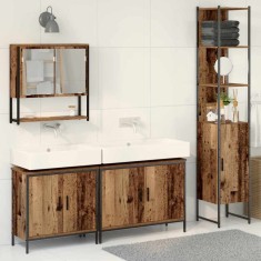vidaXL Set de mobilier pentru baie 4 pcs Maro 33 x 33 x 185.5 cm 3334415