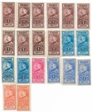 Timbre fiscale (20 buc.), 1927-1928 - valori neobliterate, Regi, Nestampilat