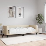 VidaXL Pat de zi, crem, 80x200 cm, material textil
