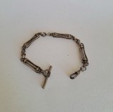 Lant pentru ceas de buzunar, bronz masiv, L 22.5 cm
