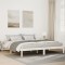 Gossi cadru pat foarte lung fara saltea alb 180x220 cm lemn masiv pin