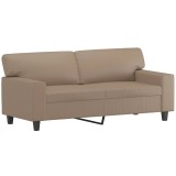 Cumpara ieftin Canapea cu 2 locuri, cappuccino, 140 cm, piele ecologica