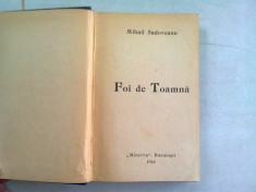 FOI DE TOAMNA - MIHAIL SADOVEANU foto