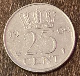 C50 - Moneda foarte veche - Olanda - 25 centi - 1969