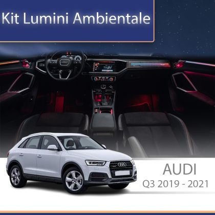 Lumini ambientale Audi Q3 2019-2023 set complet control telefon sau sistem original CarStore Technology
