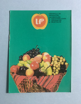 Calendar 1972 legume fructe foto