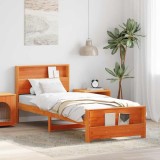vidaXL Cadru de pat Maro ceruit 90 x 200 cm Lemn masiv de pin
