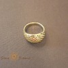 Ghiul clasic simplu pentru femei placat 14k - latime 1.3 cm