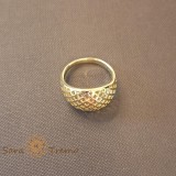 Ghiul clasic simplu pentru femei placat 14k - latime 1.3 cm