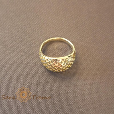 Ghiul clasic simplu pentru femei placat 14k - latime 1.3 cm foto