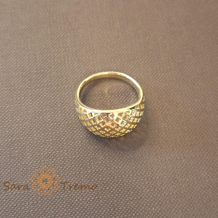 Ghiul clasic simplu pentru femei placat 14k - latime 1.3 cm