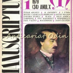 Manuscriptum. Revista Trimestriala - Nr.: 1/1979 * (34) Anul X