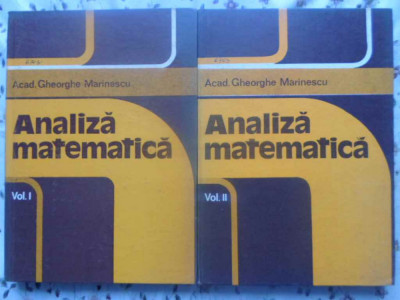 ANALIZA MATEMATICA VOL.1-2-GH. MARINESCU foto