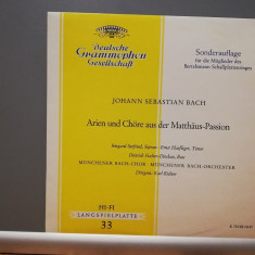 Bach : Arias & Choir of Matthaus Passion (1962/Deutsche /RFG)-VINIL/Impecabil