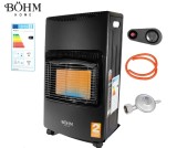 Soba pe gaz GPL pliabila 4,20 kW 3 trepte de putere , 20-80 m &sup2; Regulator GPL + Furtun GPL 1,5 m