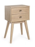 Comoda 2 sertare lemn natur Alannis 40x30x66 cm