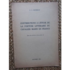 N. N. CONDEESCU - CONTRIBUTIONS A L ETUDE ... CU DEDICATIE SI AUTOGRAF