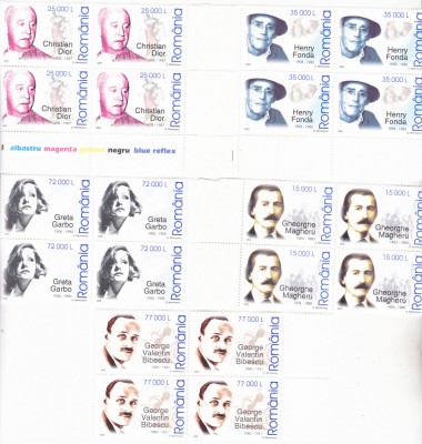 ROMANIA 2005 LP 1672 ANIVERSARI PERSONALITATI (I) BLOC DE 4 VALORI MNH foto