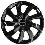 Set 4 Capace Roti 17 inch, Stig Negru Lucios, Compatibil cu Audi