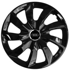Set 4 Capace Roti 17 inchi (R17), Stig Negru Lucios, Compatibil cu Audi
