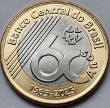 1 Real 2025 Brazilia, 60 Years of Central Bank, km#new