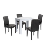 Set de masă Leon 4 1 alb-negru