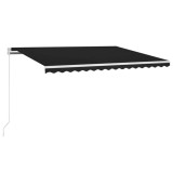Cumpara ieftin Copertina manuala cu LED solar 4 x 3 m Antracit 100% Polyester
