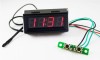 Voltmetru Digital cu Termometru si Ceas Auto 7-30V, Afisaj Temperatura, Tensiune, Timp, Masurare precisa, Alimentare DC, Rosu