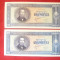 2 Bancnote inseriate 1000 lei 20 sept.1950 N.Balcescu RPR , cal. Necirculat