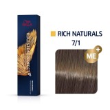 Wella Professionals, Koleston Perfect Me+, Vopsea permanentă de păr, 7/1 Medium Ash Blond, 60 ml