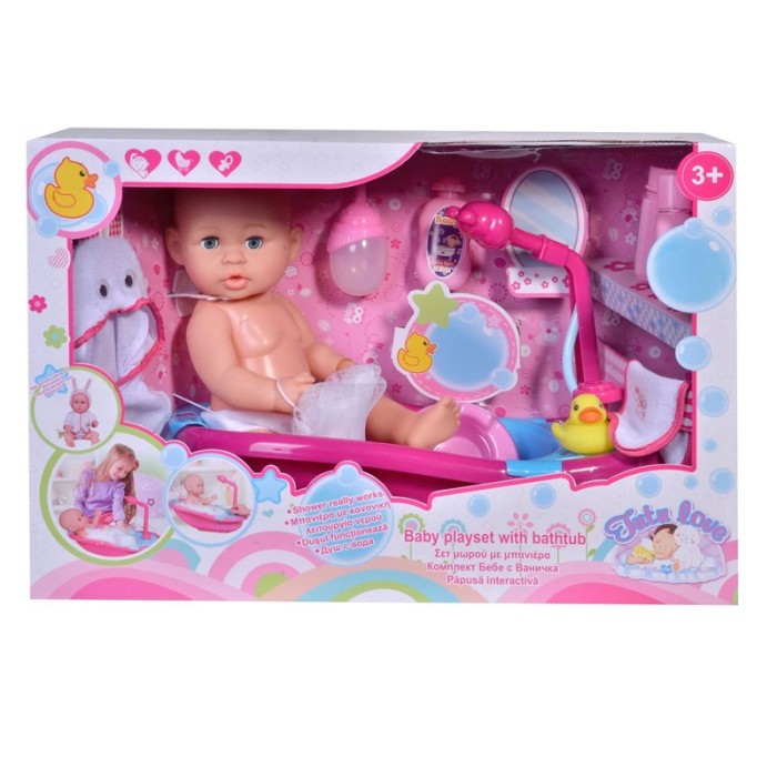 Set papusa si cadita Tutu Love, accesorii incluse Set papusa si cadita Tutu Love, accesorii incluse