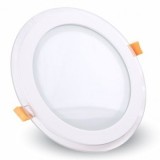 CORP ILUMINAT LED ROTUND INCORPORABIL 12W 6400K ALB RECE, STICLA, V-TAC