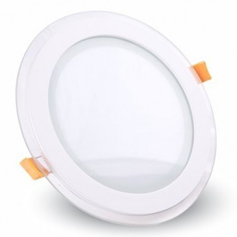 CORP ILUMINAT LED ROTUND INCORPORABIL 12W 6400K ALB RECE, STICLA foto