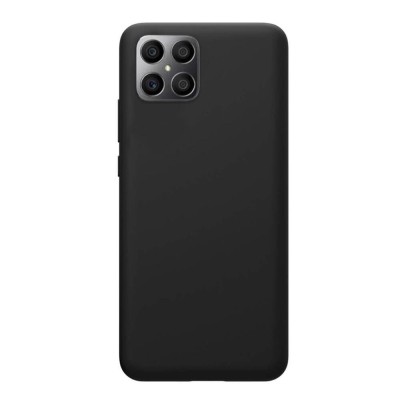 Husa compatibila cu honor x8 matte efect, camera ultra safe, htpmag, negru foto