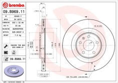 BREMBO 09.B969.11 PRIME LINE - UV Coatedisc frana