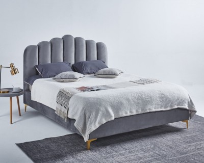 Pat Cloud 160x200 cm Tapitat Catifea Gri Somiera Inclusa (cod ML 2006-04) foto